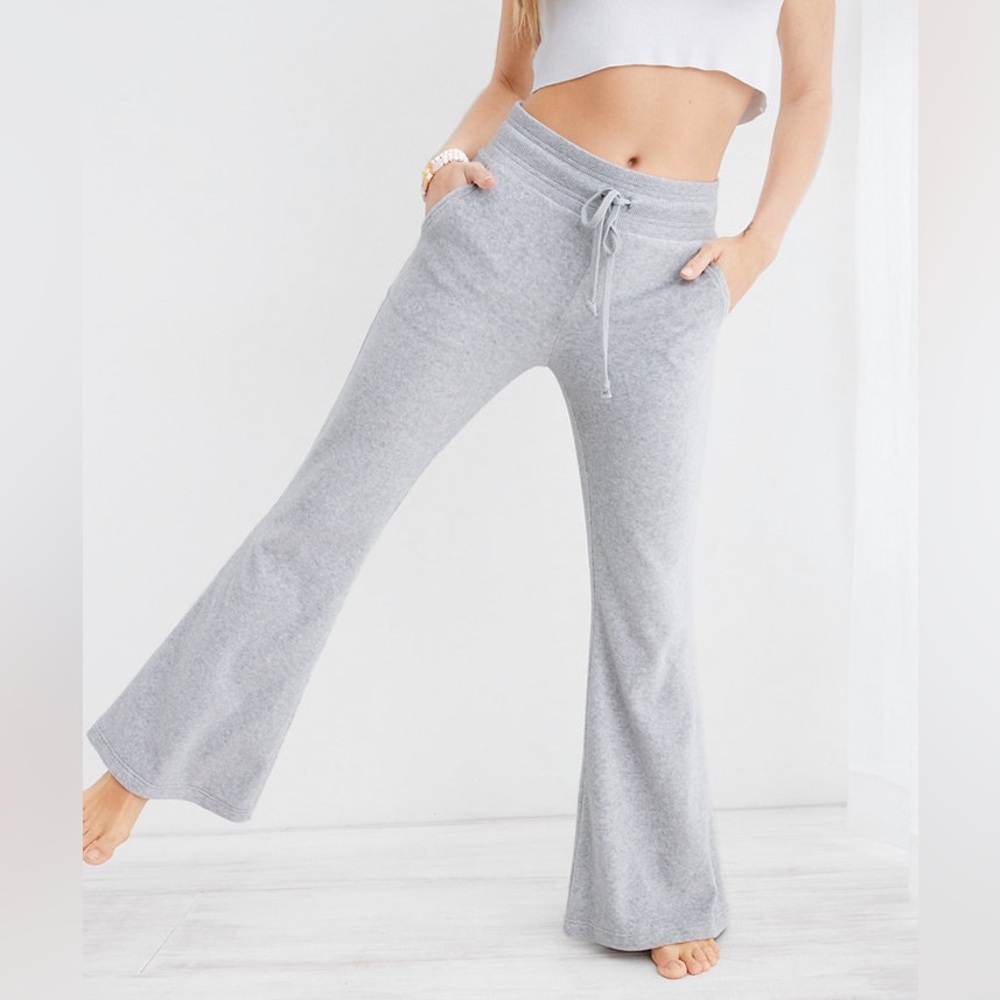 Aerie high waisted Velour Flare pants